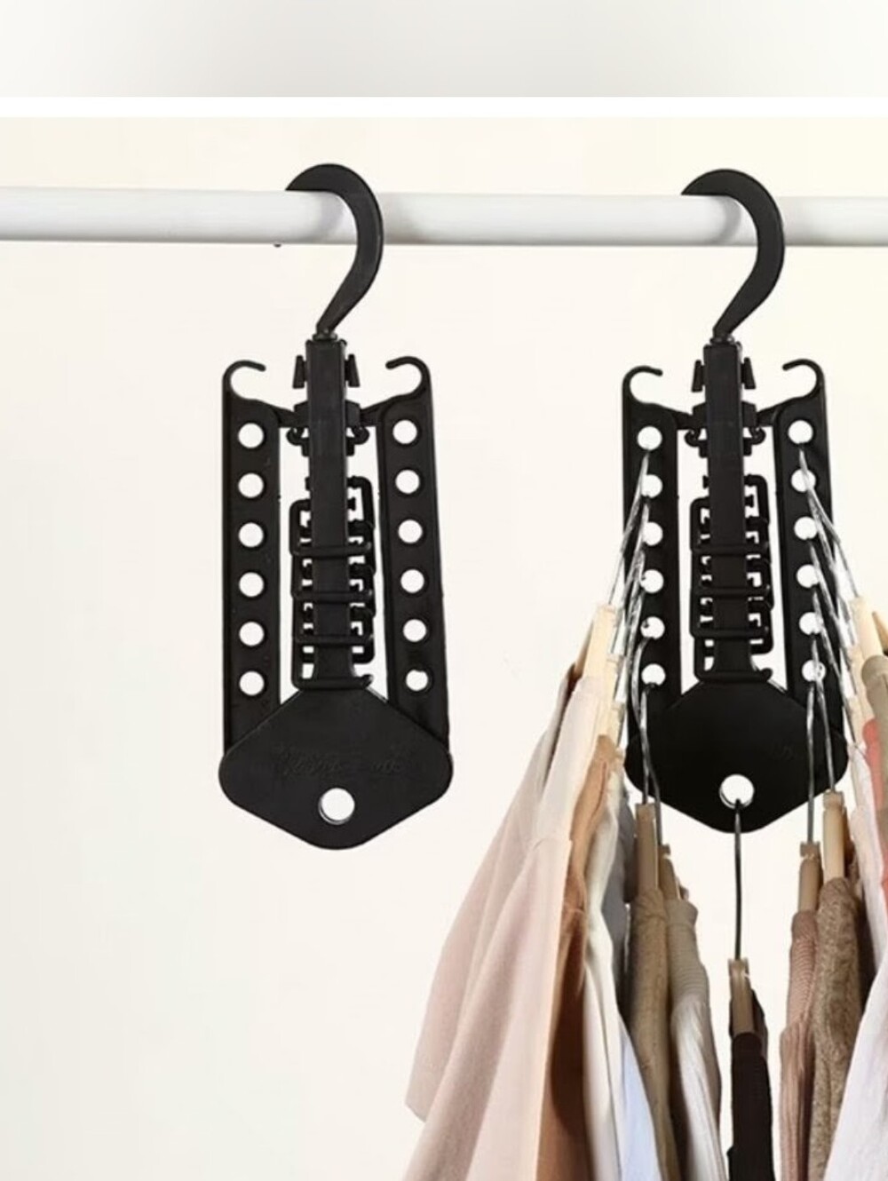 6 Pack Hook 'n Hang, Multi Use, Space-Saving Closet Hanger. 6 Pack - Picture 3 of 9
